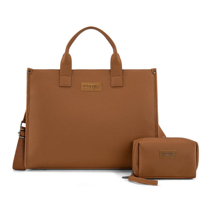 Sac fourre-tout structuré Wrangler avec pochette intégrée - Marron