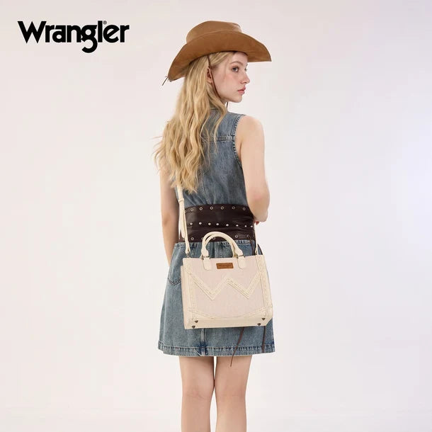 Sac fourre-tout Chevron à point contrasté occidental - beige