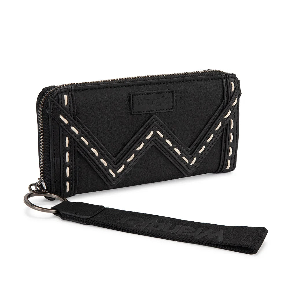 Wrangler portefeuille Western Chevron - Noir