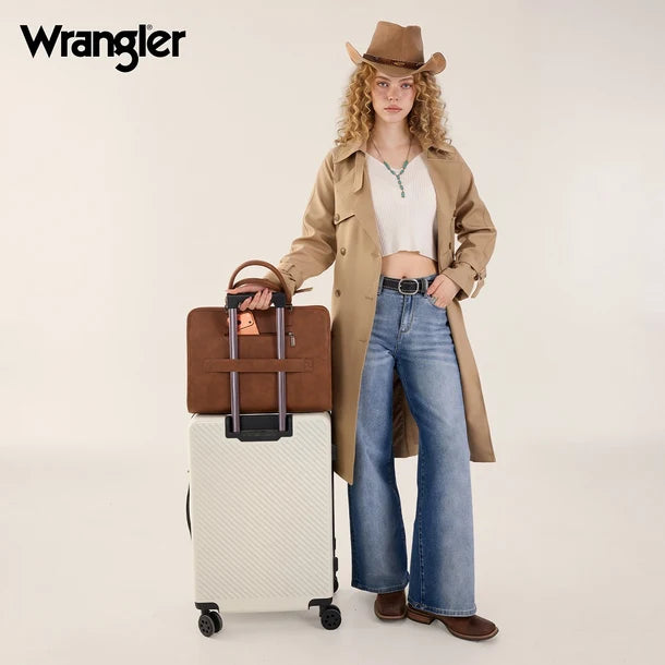 Wrangler Sac Portable  en cuir synthétique Pebbled - Marron