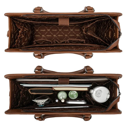 Wrangler Sac Portable  en cuir synthétique Pebbled - Marron