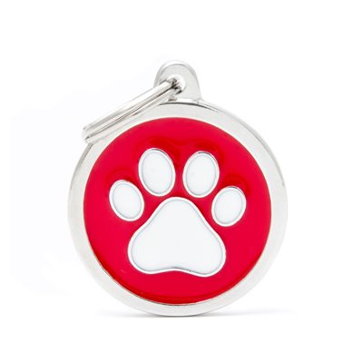 Medaille Red Circle White Paw