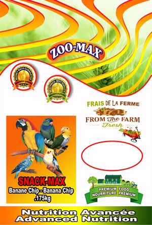 Zoomax Snack-max Oiseaux Bananes Chip 175gr