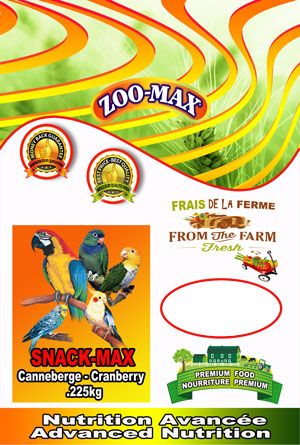 Zoomax Snack-max Oiseaux Canneberges 225gr