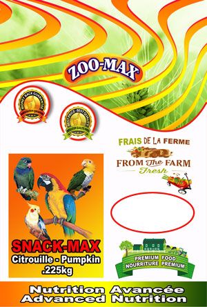 Zoomax Snack-max Oiseaux Citrouille 225gr