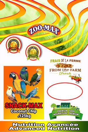 Zoomax Snack-max Oiseaux Croustilles Noix De Coco 125gr