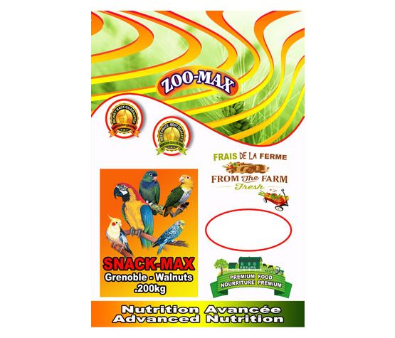 Zoomax Snack-max Oiseaux Noix De Grenobles Sans écales 200gr