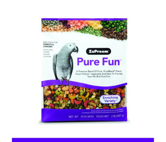 Zupreem "pure Fun" Nourriture Pour Conure, Cacatoès & Autre Moyen à Grand Perroquet 2lbs