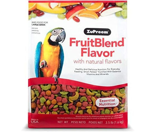 Zupreem "fruitblend" Nourriture Pour Ara, Perroquet, Cacatoès & Autre Grands Oiseaux 3.5lbs