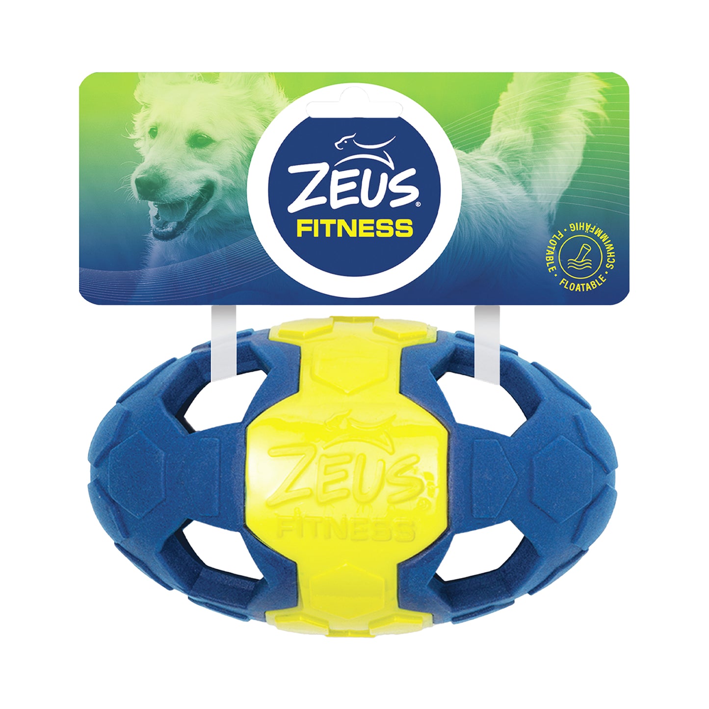 Jouet Fitness Zeus, ballon de football à rapporter, 15 cm (6 po)