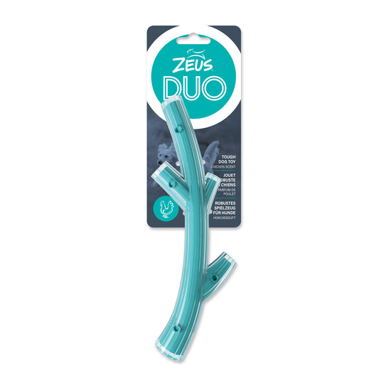 Bâton Duo Zeus, Parfum De Poulet, Turquoise, Petit, 23 Cm (9