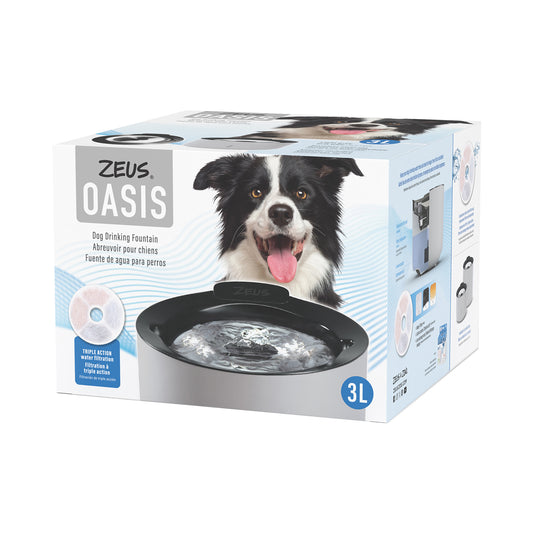 Abreuvoir Zeus Oasis, gris pâle, 3 L (100 oz liq.)