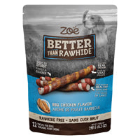 Torsades Better than Rawhide Zoë, poulet barbecue, 148 g (5,2 oz), paquet de 12