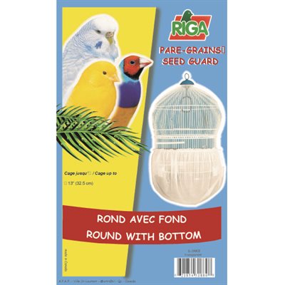 Riga Pare-Grain + Fond Rond Sm Transp. Blanc