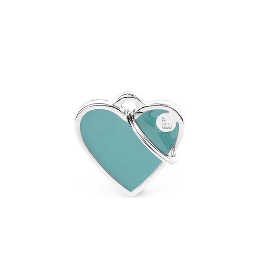 Médaille Basic handmade Coeur turquoise