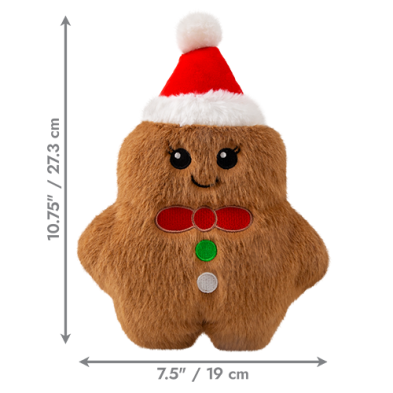 Jouet pour chien Kong® HOLIDAY Snuzzles Gingerbread Man, format moyen