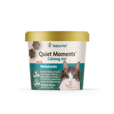 NaturVet® Bouchées tendres Quiet Moments® avec mélatonine pour Chats 60 comprimés