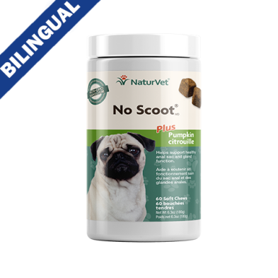 NaturVet® No Scoot® Plus Pumpkin Soft Chews pour chiens (60 comprimés)