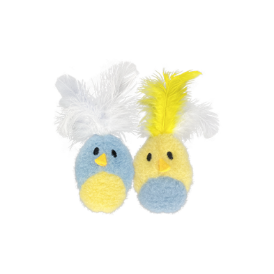Multipet® – Jouets oiseaux en plumes pour chats (paquet de 2)