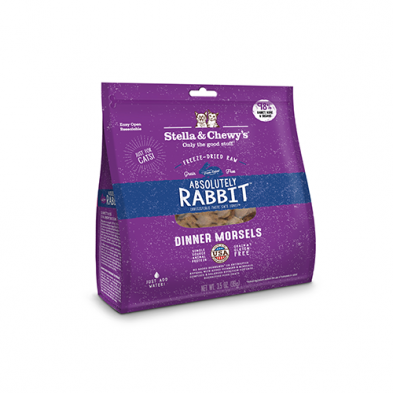 Stella & Chewy's® Morceaux de Dîner Cru Déshydraté Absolument Lapin pour Chats 3,5 oz