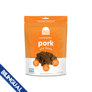 Open Farm® Gâteries au porc déshydraté 4,5 oz