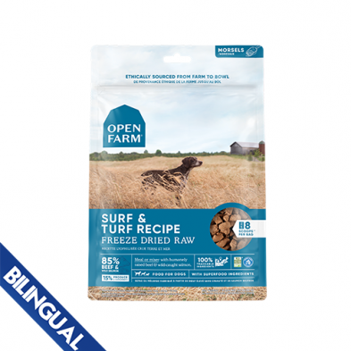 Open Farm® Surf & Turf, nourriture crue lyophilisée pour chiens 3.5oz