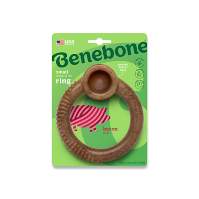 Jouet pour chien Benebone® Anneau – Saveur bacon – Petite taille