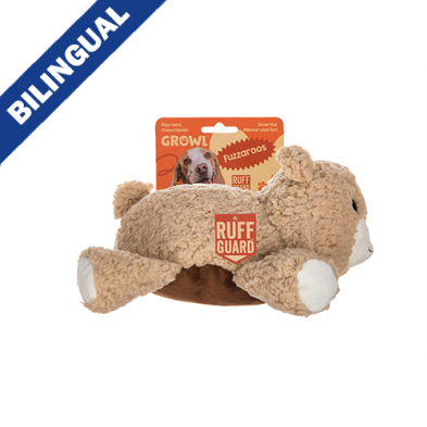 Growl™ Fuzzaroos Benny, le jouet pour chien en forme d'ours.