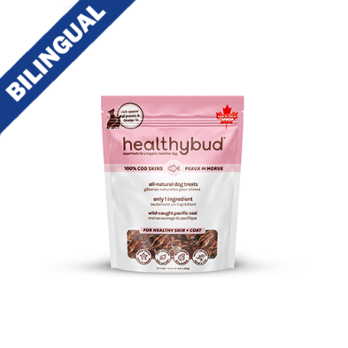 Healthybud® Peaux de Morue, Gâteries pour chiens, 80-gm