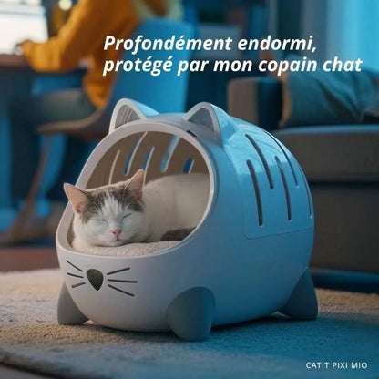 PIXI Mio Lit et Cage de Transport 2 en 1 pour Chats – Catit