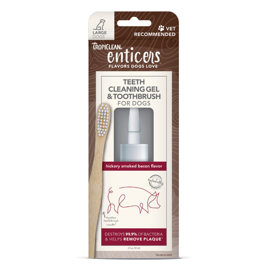 Tropiclean Enticers Kit Soins Oraux Chien Large Bacon 2Oz