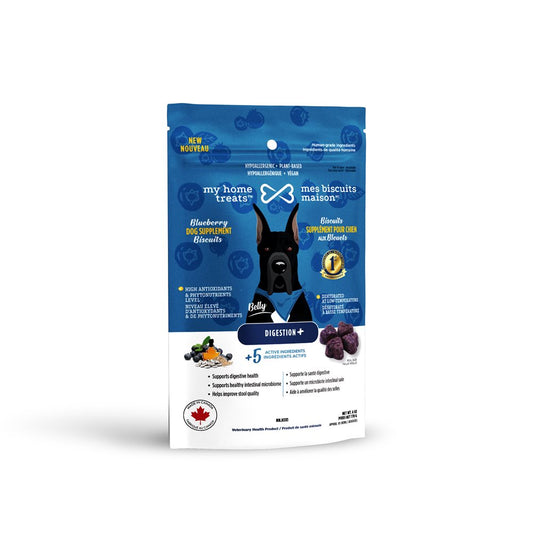 Mes biscuits maison supplément hypoallergénique pour chien aux bleuets - Digestion+ 170g