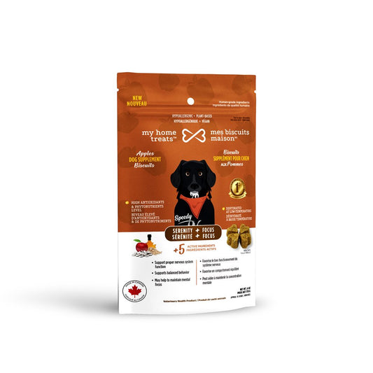 Mes biscuits maison supplément hypoallergénique pour chien aux pommes - Sérénité + Focus 170g