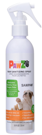 Pawz Protex – Sanipaw Élimine les bactéries, virus, champignons et mauvaises odeurs