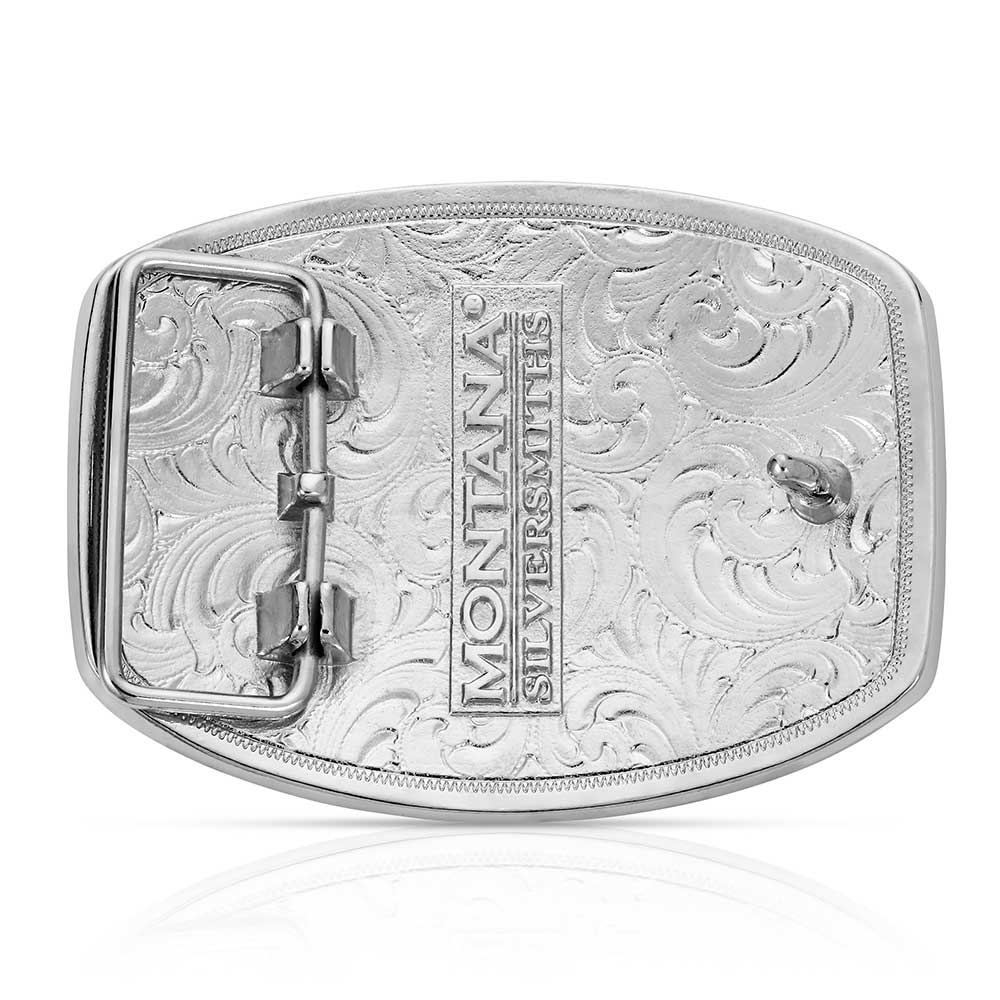 Montana Silversmiths Boucle d’attitude Texas Longhorn tricolore