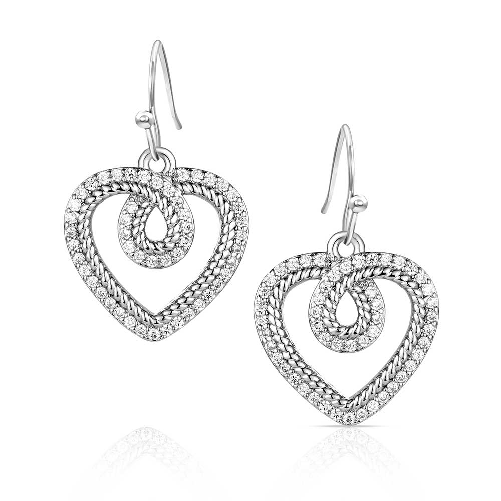 Boucles d’oreilles pendantes en cristal Cœur de la Radiance