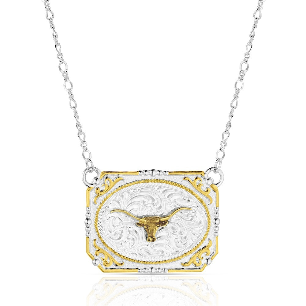 Montana Silversmiths Collier à boucle de l’Ouest avec Longhorn