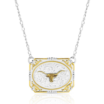 Montana Silversmiths Collier à boucle de l’Ouest avec Longhorn