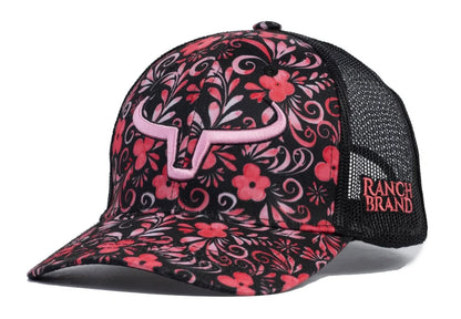 Ranch Brand Casquette Ponytail Femme, Mesh avec Logo