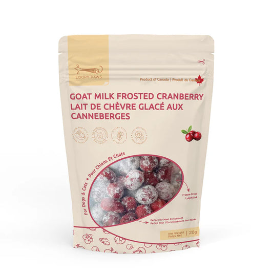 Croustillants glacés au lait de chèvre et aux canneberges