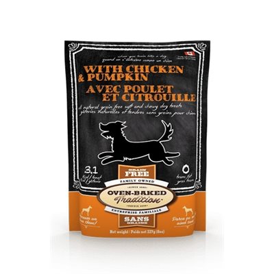 Ovenbaked tradition Chien Gâteries Poulet Et Citrouille 8Oz