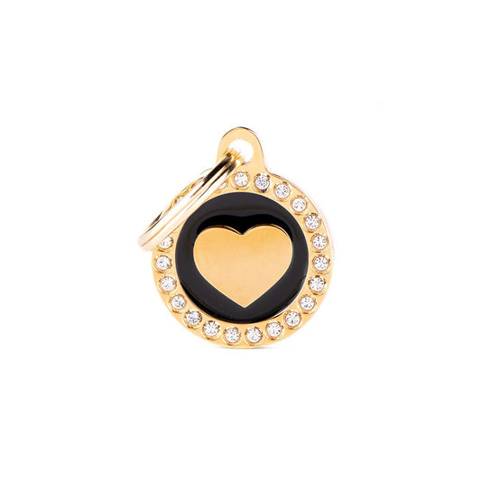 Medaille Glam Gold Circle Heart