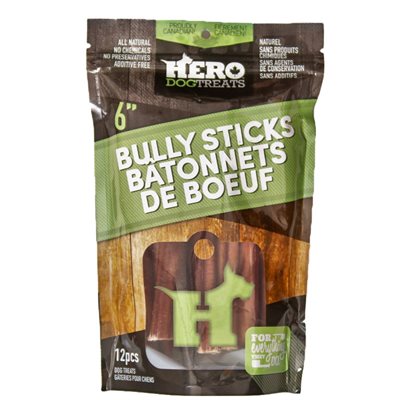 Hero Treats Penis De Boeuf Deshydrate 6'' 12/Pk