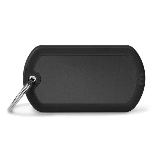 Medaille Hush Tag Militaire Noir Rubber Noir