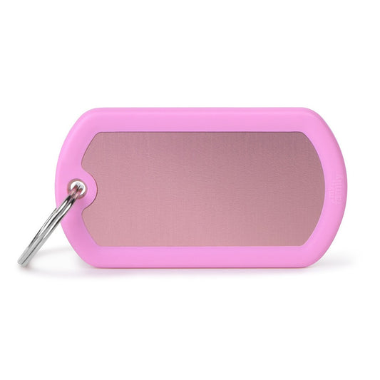 Medaille Hush Tag Militaire Rose Rubber Rose