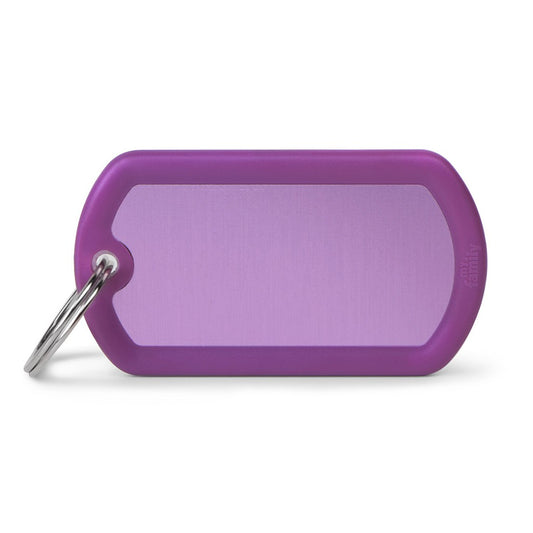 Medaille Hush Tag Militaire Mauve Rubber Mauve