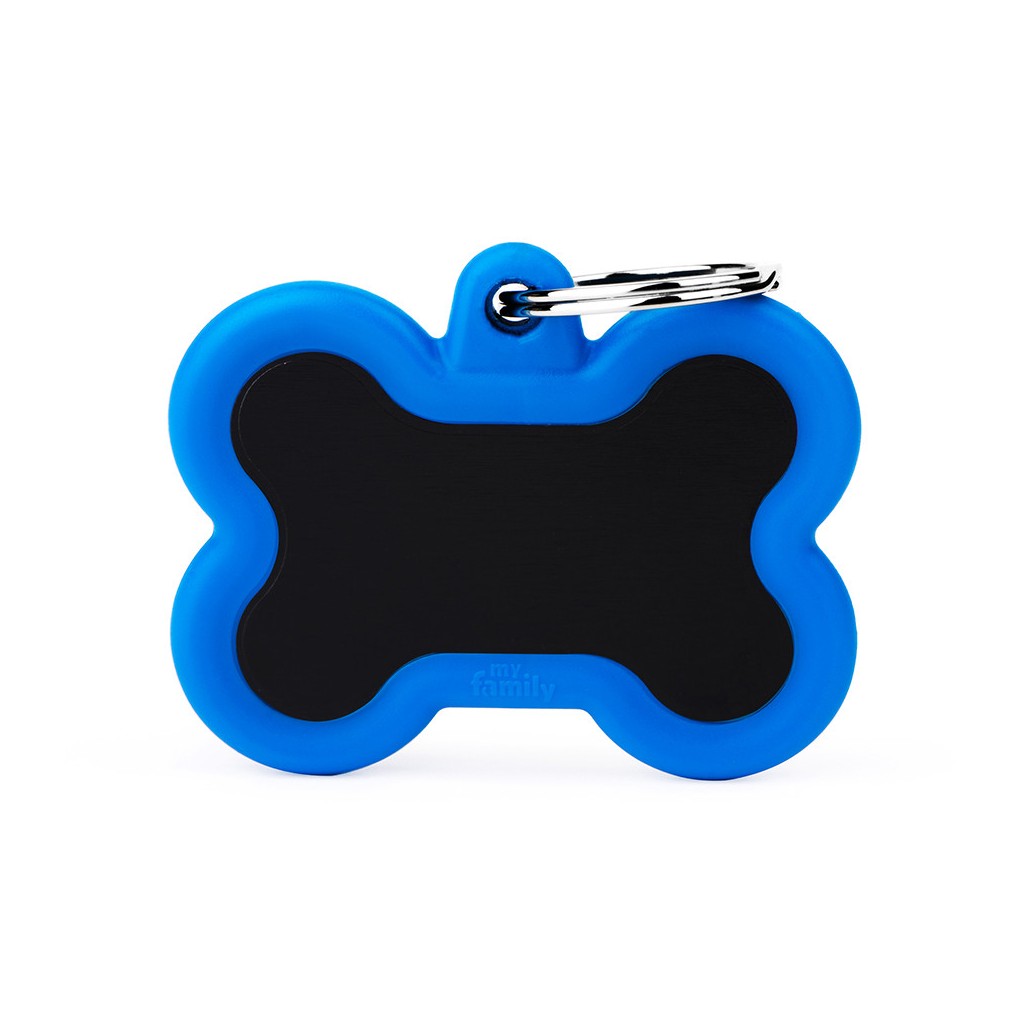 Medaille Hush Tag Os Noir Rubber Bleu
