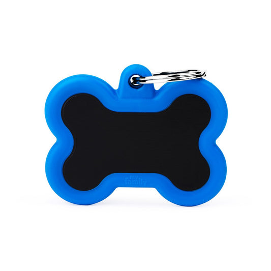 Medaille Hush Tag Os Noir Rubber Bleu