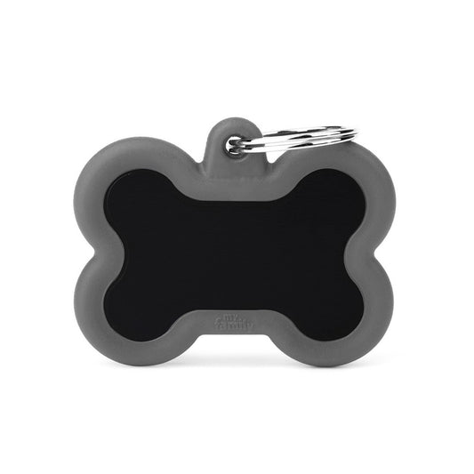 Medaille Hush Tag Os Noir Rubber Gris