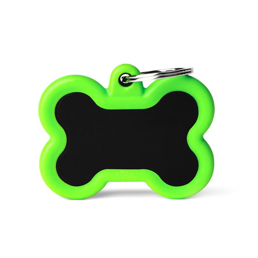 Medaille Hush Tag Os Noir Rubber Vert